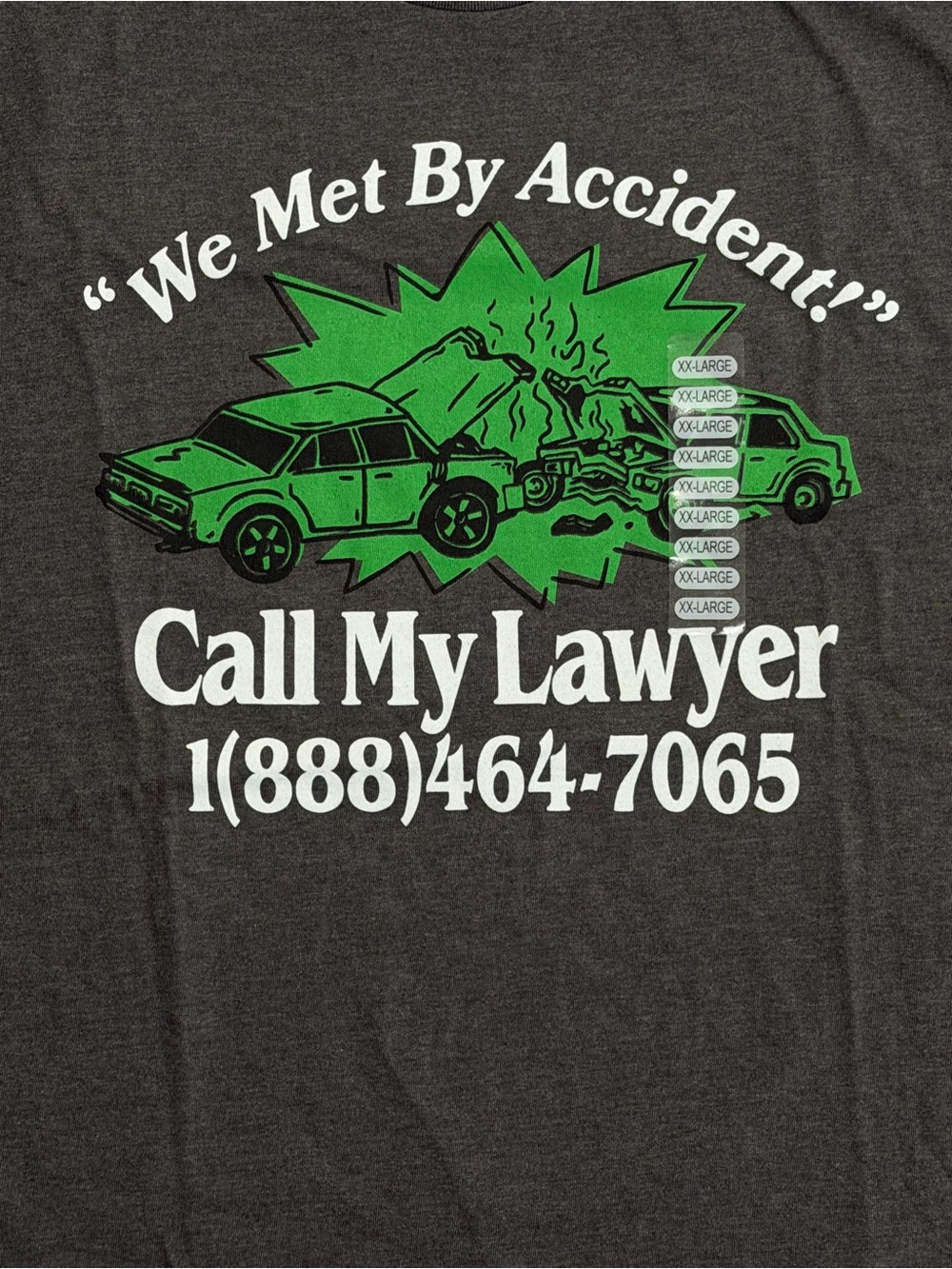 Market Charcoal Gray Graphic Tee - Call My Lawyer Print